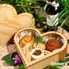 Caixa Coração de MDF Personalizada - Timber Decor