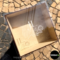 Caixa de MDF com tampa de acrílico transparente personalizada - comprar online