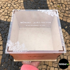 Caixa de MDF com tampa de acrílico transparente personalizada - loja online