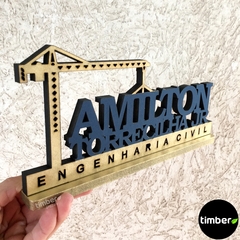 Placa Profissional Personalizada de MDF - comprar online