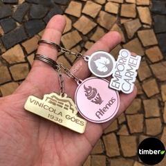 Chaveiros Personalizados de Acrílico Espelhado