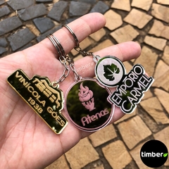 Chaveiros Personalizados de Acrílico Espelhado - comprar online
