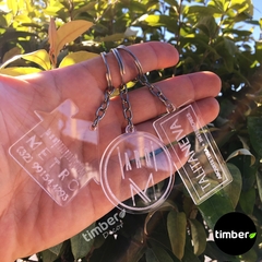 Chaveiros Personalizados de Acrílico Transparente