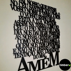 Oração PAI NOSSO de MDF - Timber Decor