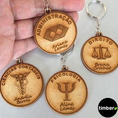 Chaveiros Personalizados de MDF - Profissões