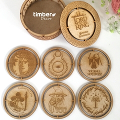 Caixinha e Porta Copos Personalizados de MDF - Timber Decor