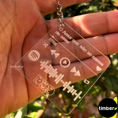 Chaveiros Personalizados de Acrílico Transparente - SPOTIFY