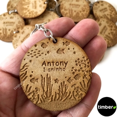 Chaveiros Personalizados de MDF - Fundo do Mar