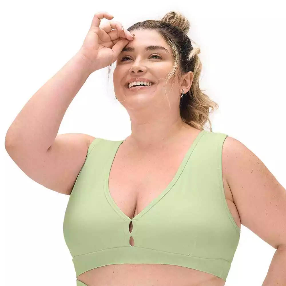 TOP FITNESS COM BOJO REMOVÍVEL - Plus size