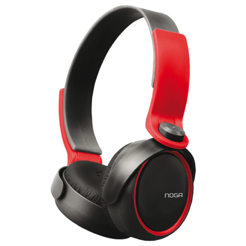 Auricular Noganet NG904 Manos Libres Negro/Rojo, Micrófono y Control, Ideal Música y Llamadas - comprar online