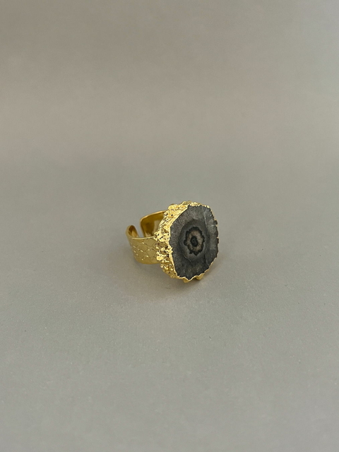 Anillo Shanti - Cuarzo Solar & Oro