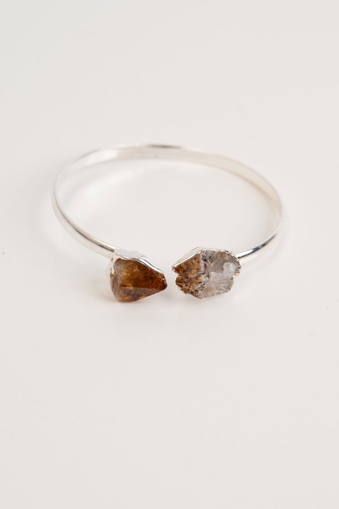 Brazalete Sinai - Cuarzo Plata