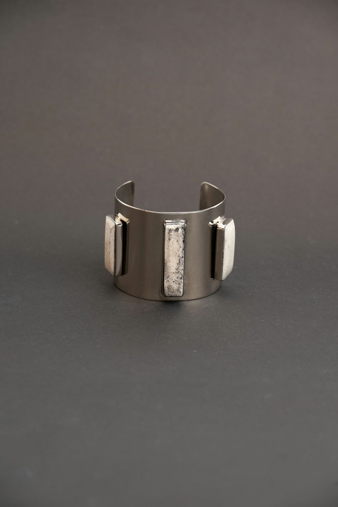 Brazalete Trillo - Hueso & Alpaca
