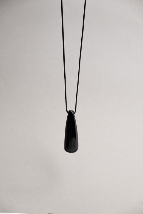 Collar Cencerro - Asta Oscura & Hilo negro