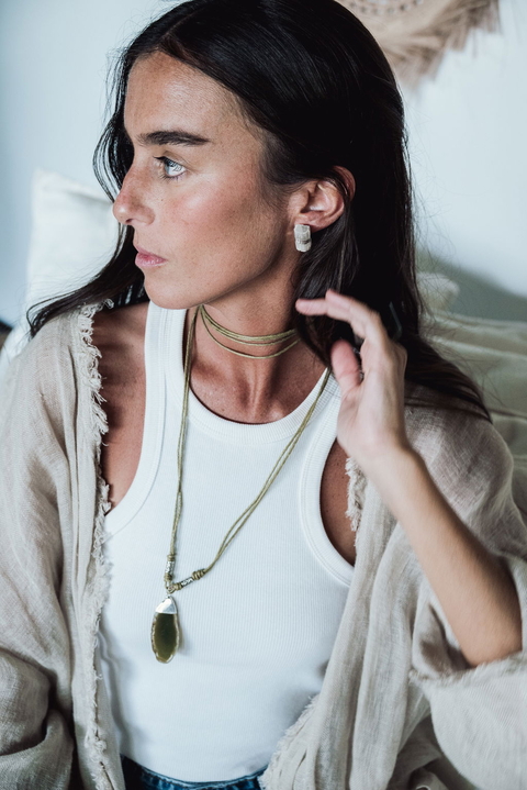 Collar VC - Plata & Hilo Verde