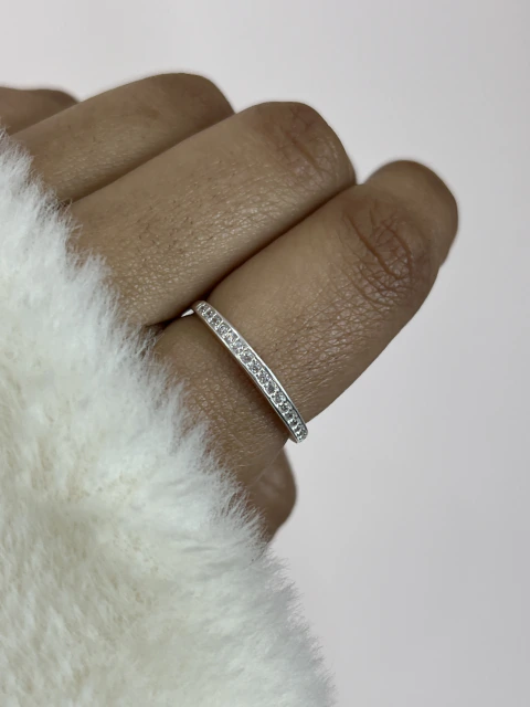 Anillo Cubic Sinfín Plata 925 medida 19 y 23