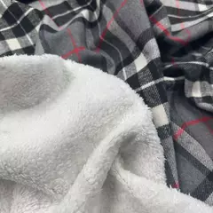 PAÑO CUADRILLE CON PIEL NEGRO-GRIS