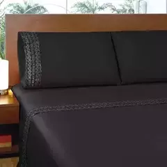 Juego Sabanas Con Broderie 2½ Plazas Premium Love And Home