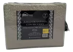 Juego Sabanas Con Broderie 2½ Plazas Premium Love And Home - comprar online