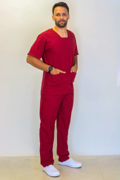 REF. 862AM - CONJUNTO CALÇA OXFORDINE COM BATA GOLA V - comprar online