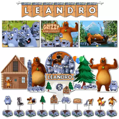 Kit Só um bolinho Grizzy e os Lemmings