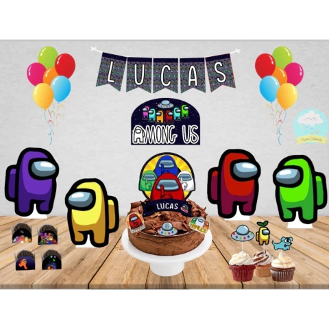 Kit Só um Bolinho Among US Festa em Casa + de 50 itens