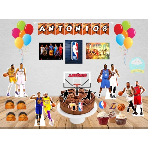 Kit Festa Só Um Bolinho Jogo Basquete Nba Lakers Lebron James