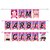 Bandeirola Varal de Letras Barbiecore I'am a Barbie Girl