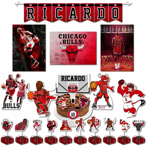 Kit Festa Só um Bolinho Jogo Basquete Chigaco Bulls Michael