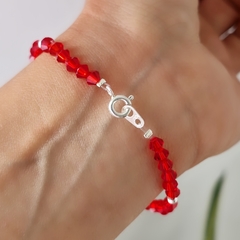 PULSERA CRISTAL ROJA BRITNEY - comprar online