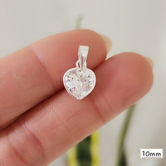DIJE CORAZON CRISTAL N°10