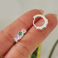 ARGOLLAS MARGARITAS MULTICOLOR - Amatista Joyas