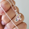 GARGANTILLA TRIPLE CORAZON MULTICOLOR