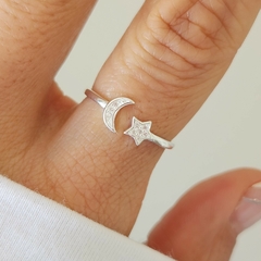 ANILLO LUNA Y ESTRELLA MICROPAVE