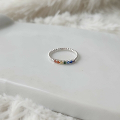 ANILLO MULTICOLOR CUBIC en internet