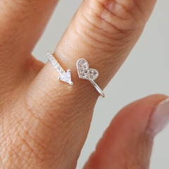 ANILLO CORAZON Y FLECHA