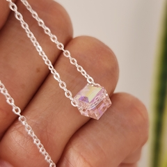 GARGANTILLA CUADRADA ROSA