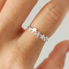 ANILLO ESTRELLAS MULTICOLOR