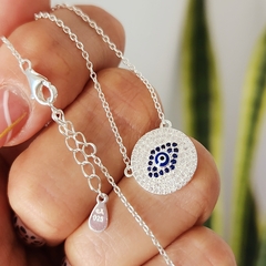 GARGANTILLA OJO TURCO MICROPAVE - Amatista Joyas