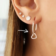 ARGOLLAS CUBANAS CON DIJE CORAZON - comprar online