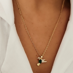 COLLAR COLIBRI VERDE MARLENE 50CM - comprar online