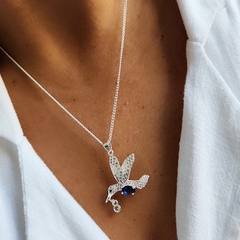 COLLAR COLIBRI AZUL ABRIL 45CM - comprar online