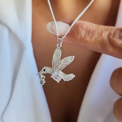 COLLAR COLIBRI CRISTAL ABRIL 45cm