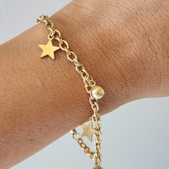PULSERA ESTRELLA Y BOLITAS