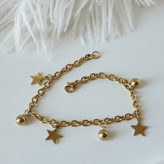 PULSERA ESTRELLA Y BOLITAS - comprar online