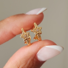 ARGOLLAS LUNA Y ESTRELLA REVERSIBLE - tienda online