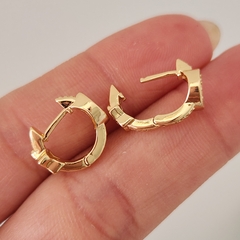 Imagen de ARGOLLAS LUNA Y ESTRELLA REVERSIBLE