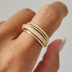 ANILLO ANCHO MICROPAVE TEODORA - comprar online
