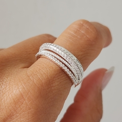 ANILLO ANCHO MICROPAVE TEODORA - comprar online