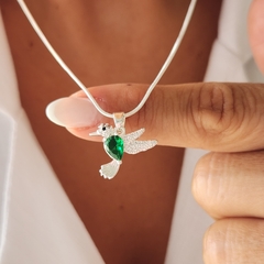 COLLAR COLIBRI VERDE